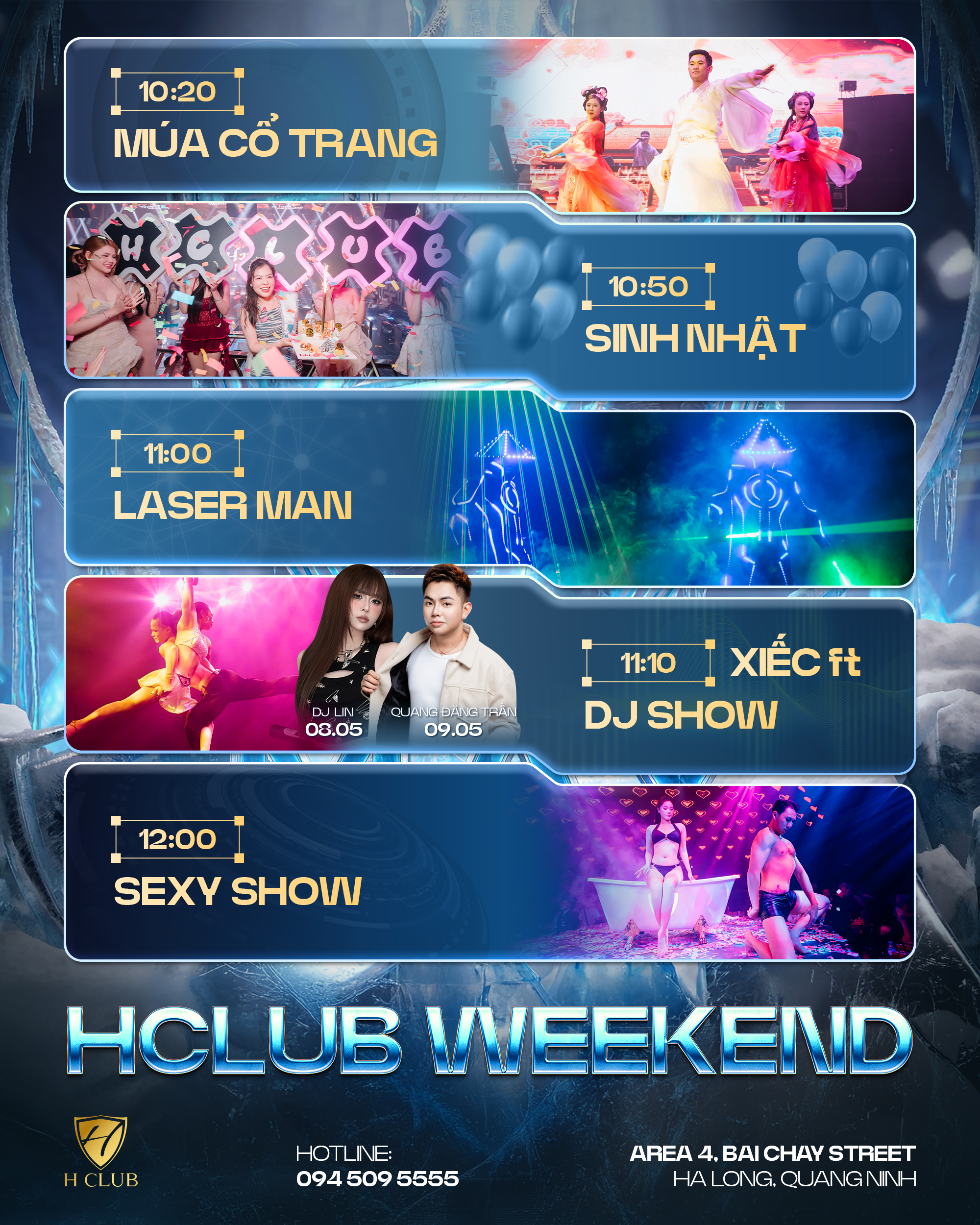 Timeline H Club Weekend