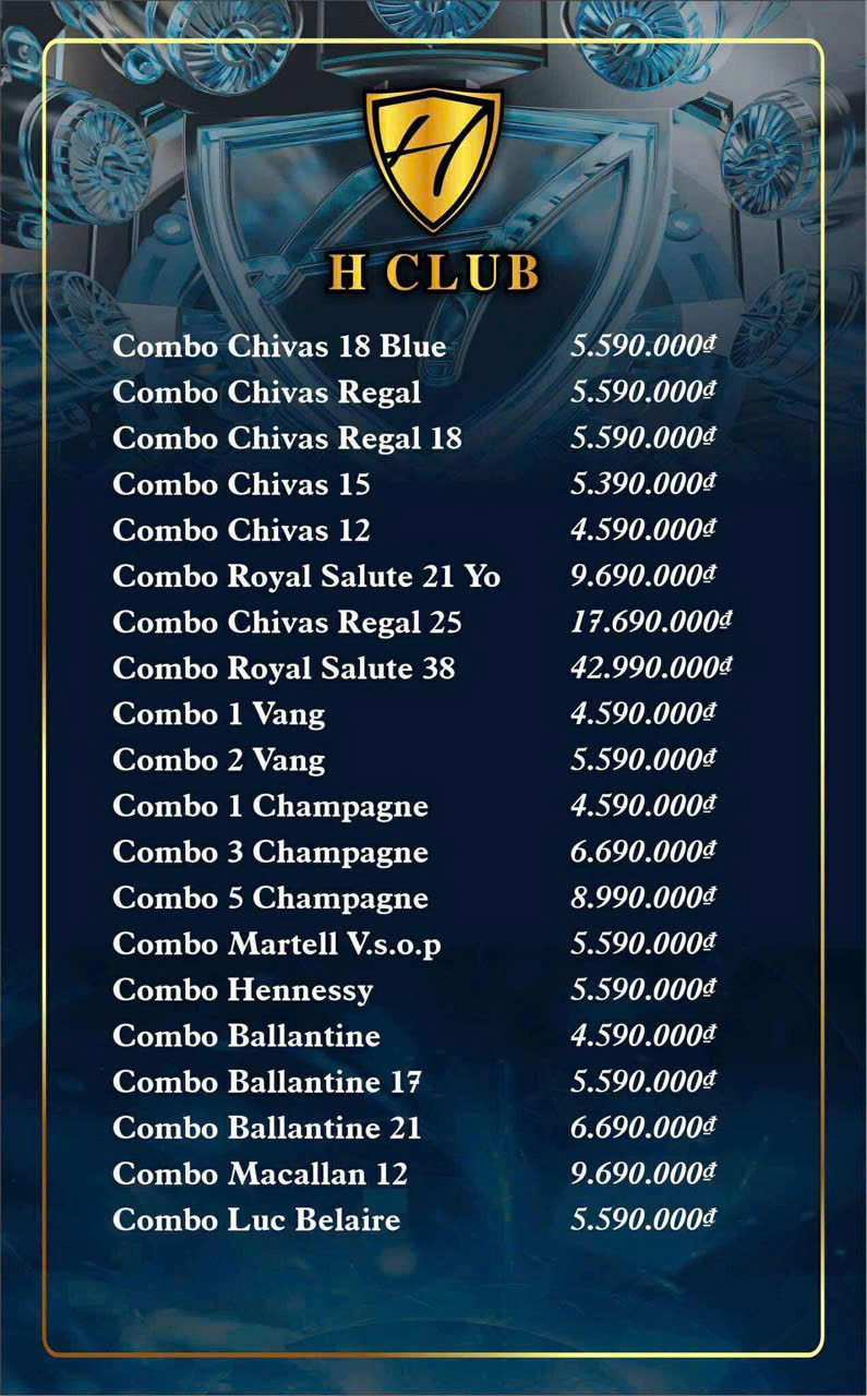 Menu H Club trang 21